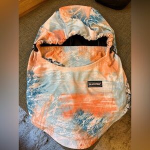 BlackStrap Men’s Orange & Light Blue Face Hood